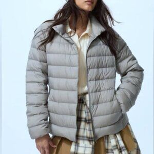 Uniqlo Ultra-Light Down Filled Puffer Hooded Jacket Gray Size M